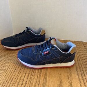 Levis Shoes Womens Sz 6.5 Blue Jean Canvas Low Top Sneakers